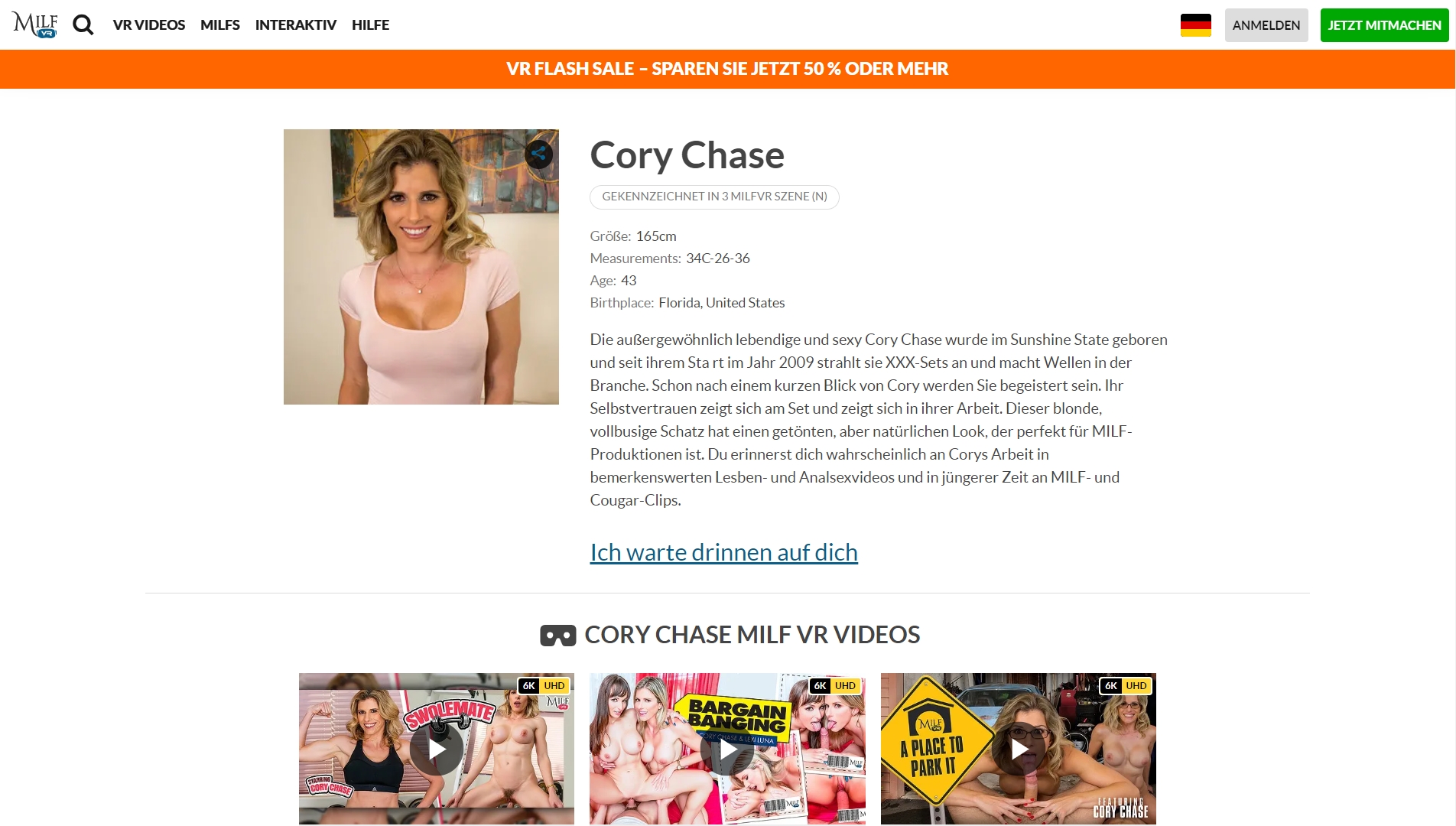 Milf VR Porn featuring Cory Chase